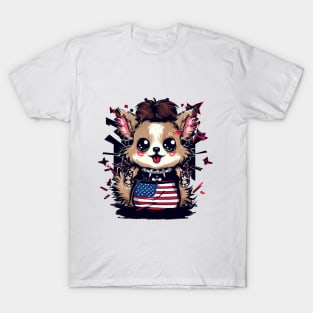 Cute Dog 4th Of July The Anarchist in the USA T-Shirt